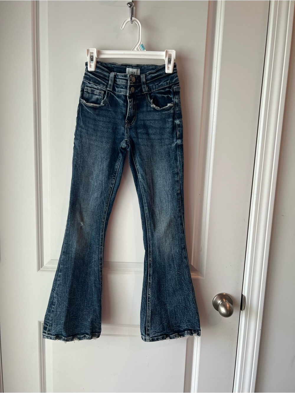 BKE Denim Youth girls jeans with flare leg. Size 8